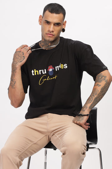 Thru Miles Oversized Tee Black