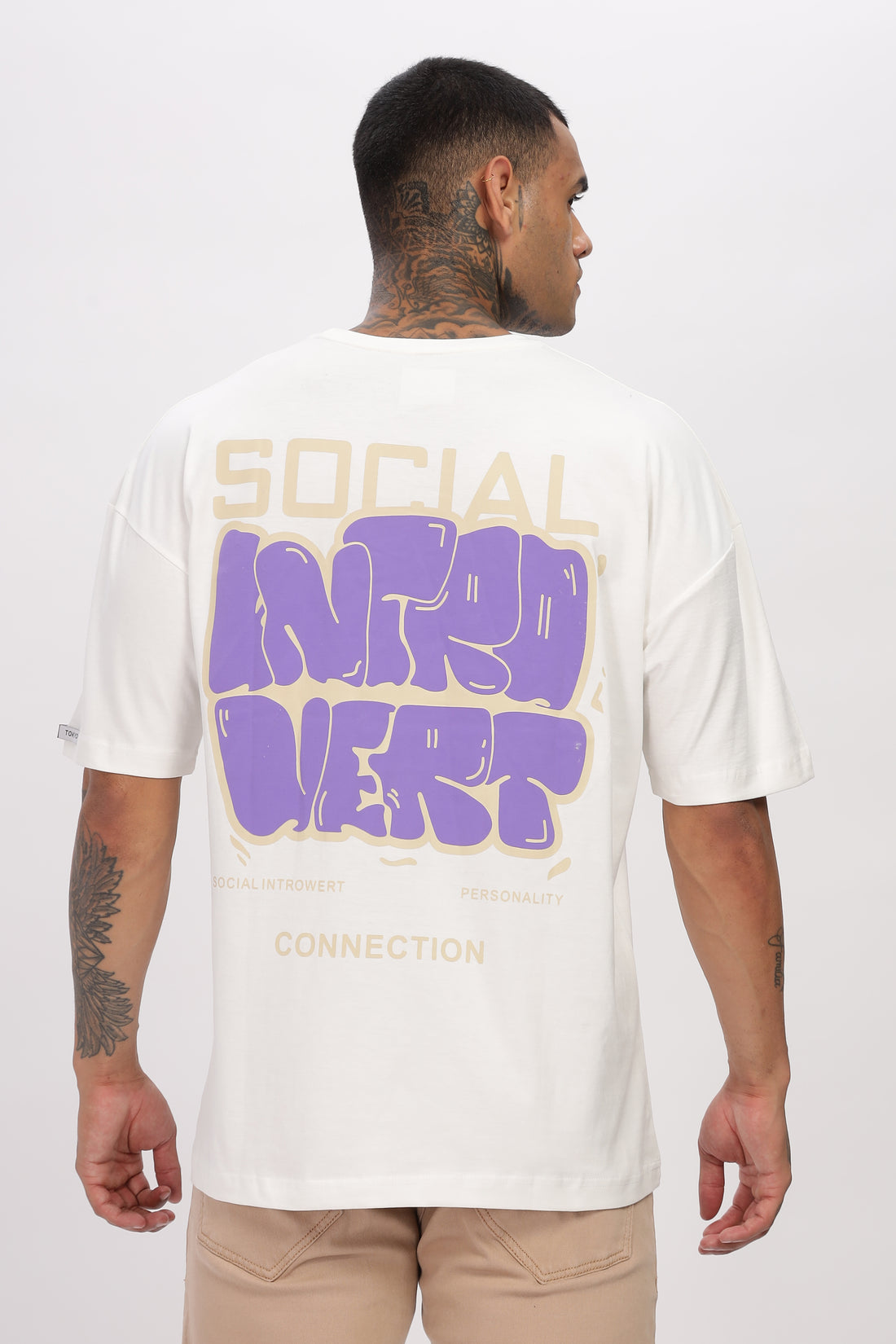 Social Introvert Oversized Tee White