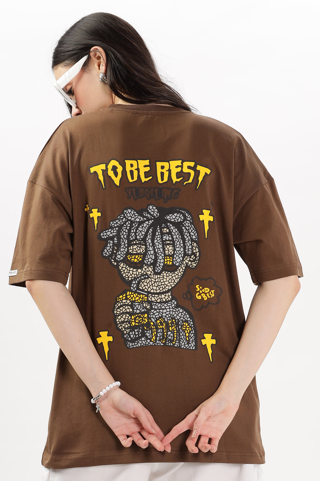 To Be Best Oversized Tee Brown