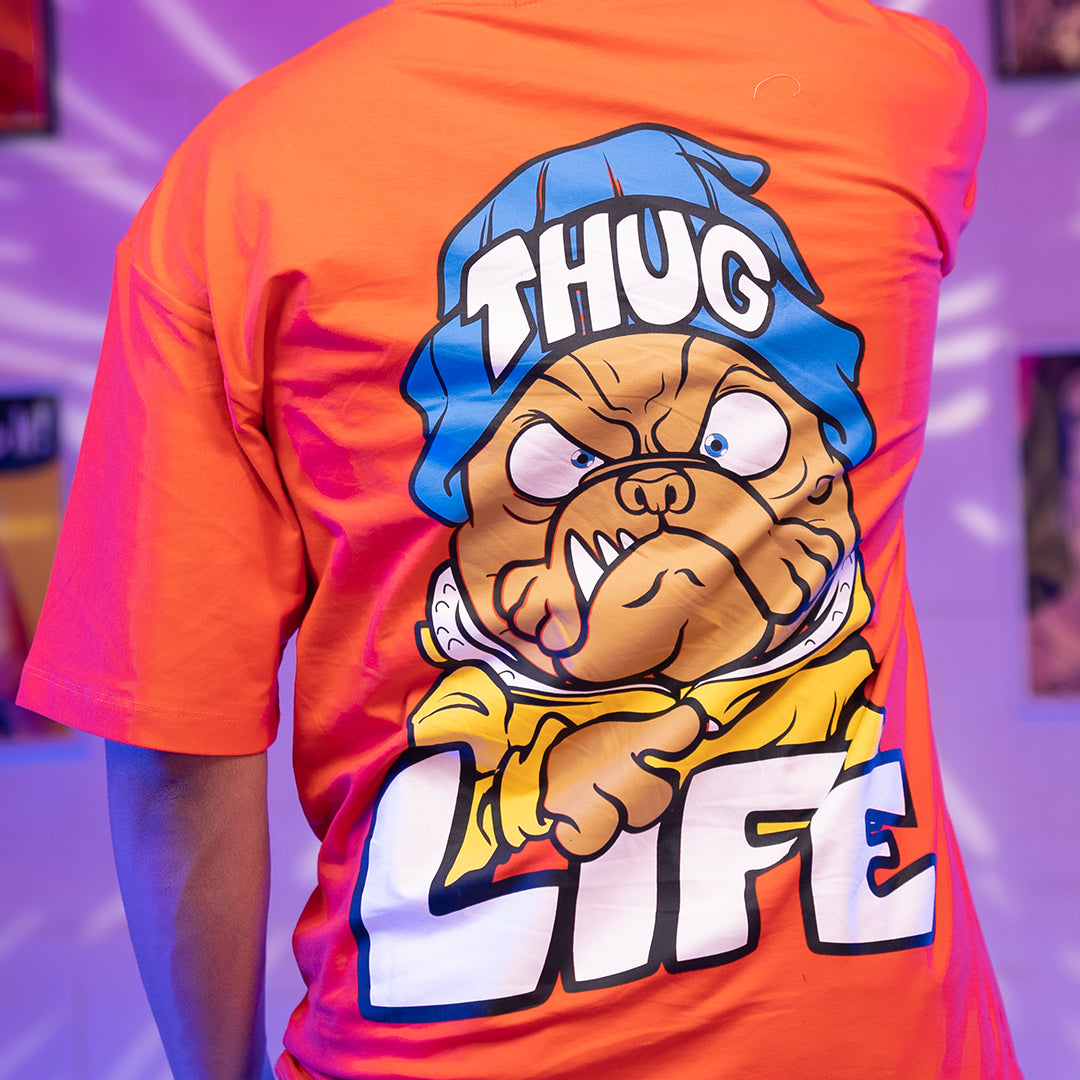 Thug Life Oversized Tee Orange