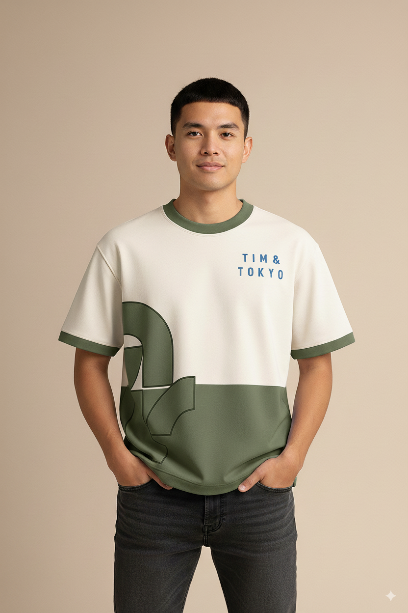 Basic Green Oversized Tee