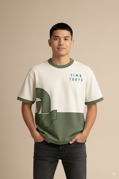 Basic Green Oversized Tee
