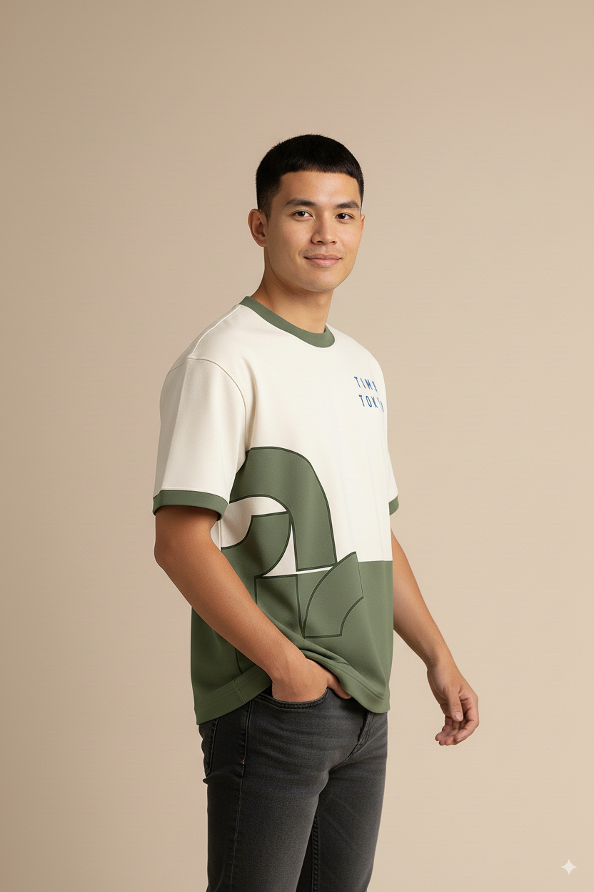 Basic Green Oversized Tee