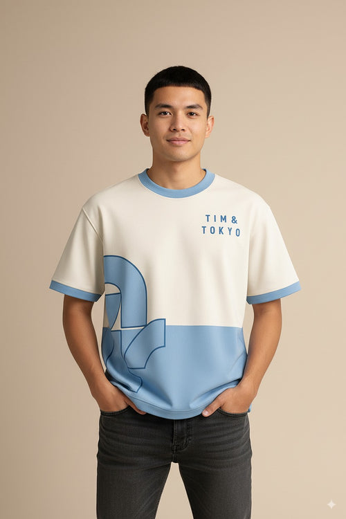 Basic Blue Oversized Tee